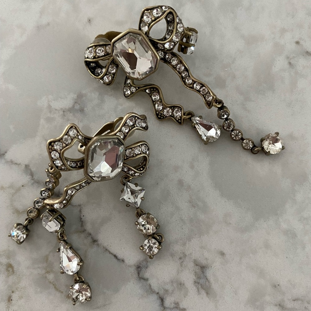 Banana Republic Jeweled Asymmetric Bow Clip-On Earring